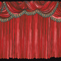 Behind the Curtains, Red Mural Wallpaper - pure wallpaper artwork