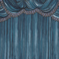 Behind the Curtains, Blue Mural Wallpaper - pure wallpaper artwork