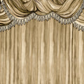 Behind the Curtains, Beige Mural Wallpaper - pure wallpaper artwork