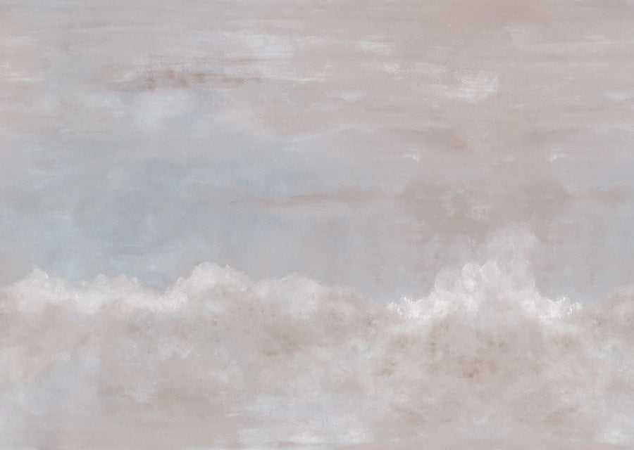 Heavenly Clouds, Dusty Pink Mural Wallpaper