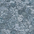 Floral Garden, Blue Mural Wallpaper - pure wallpaper artwork