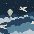 Fly Away, Dark Blue Mural Wallpaper - pure wallpaper artwork