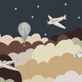 Fly Away, Brown Mural Wallpaper - pure wallpaper artwork