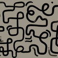 Artzy Path, Warm Gray Mural Wallpaper - pure wallpaper artwork