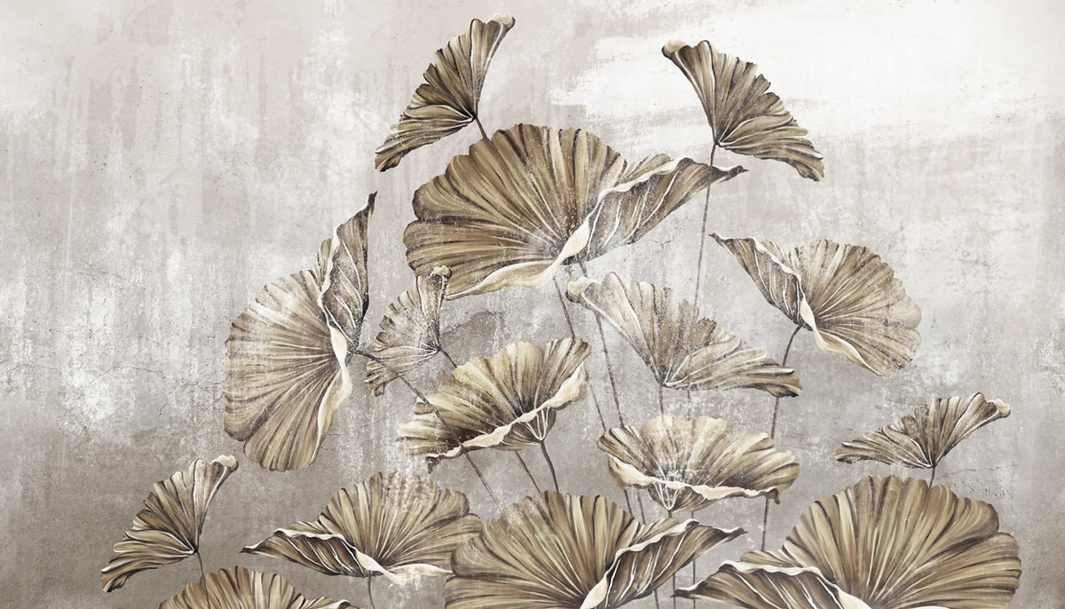 Flower Petals, Vintage Mural Wallpaper - pure wallpaper artwork