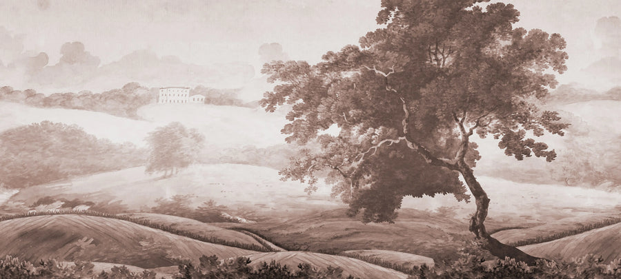 Vintage Tree, Rust Mural Wallpaper