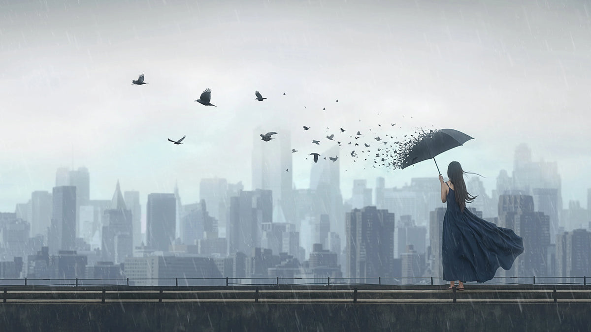 Rain Bird Mural Wallpaper - pure wallpaper artwork