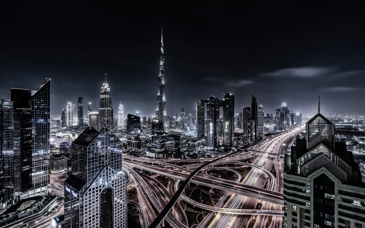 Sparkling City Lights Mural Wallpaper - pure wallpaper artwork
