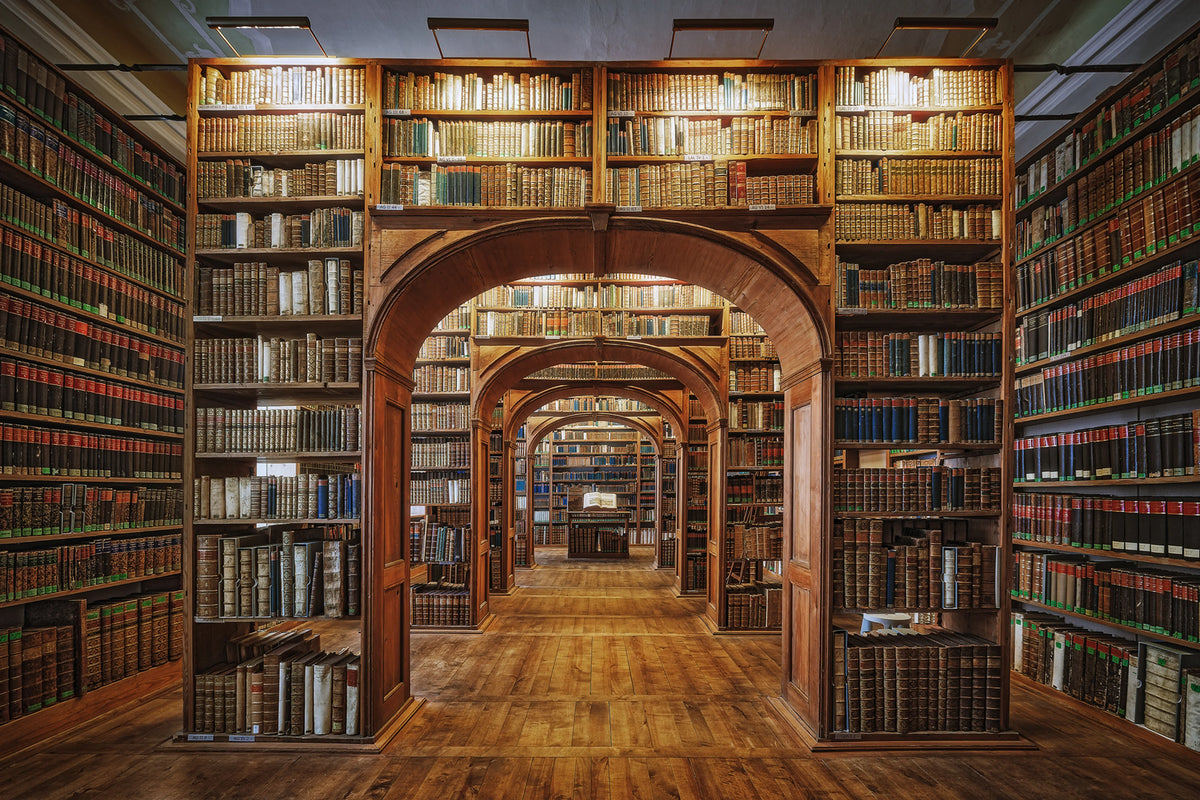 Vintage Library Mural Wallpaper - pure wallpaper artwork