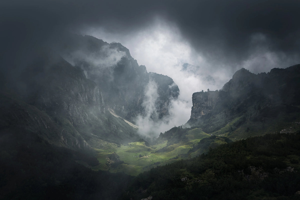 Foggy Valley Mural Wallpaper - pure wallpaper artwork