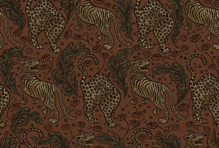 Year Of The Tiger, Velvet Mural Wallpaper