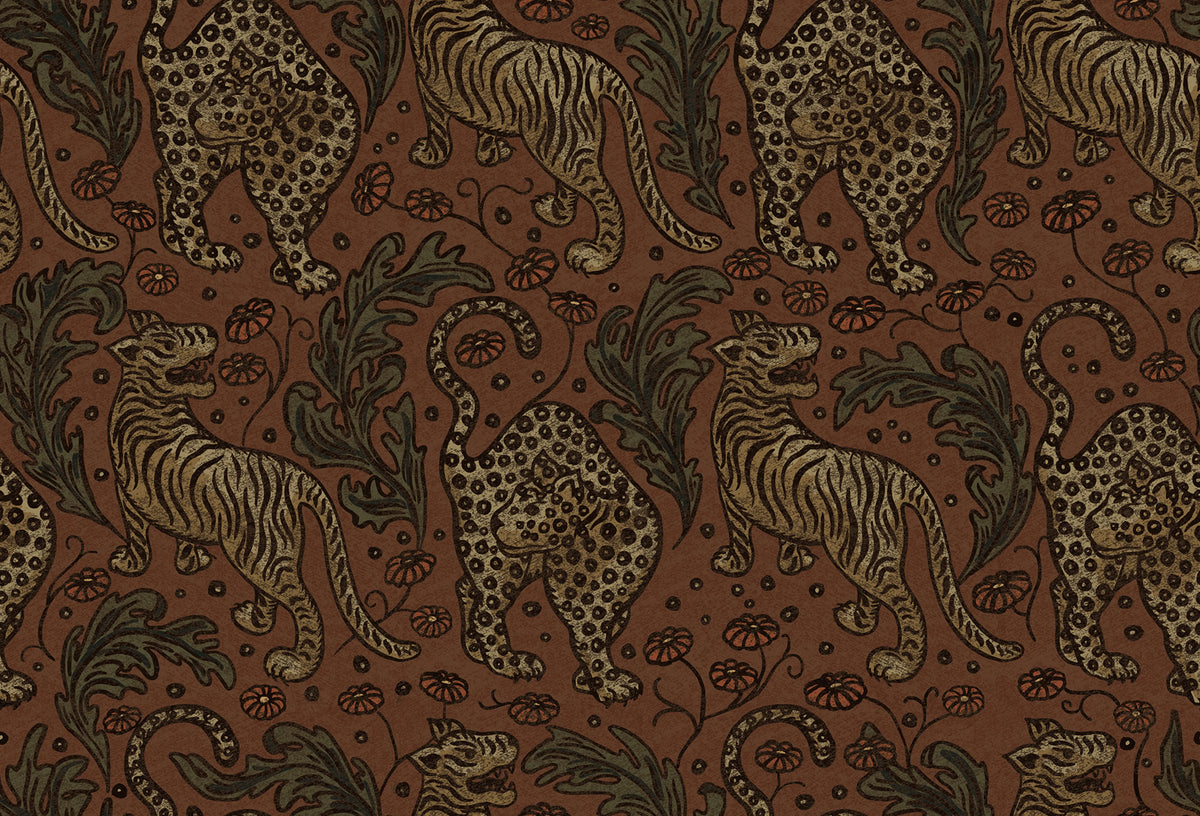 Year Of The Tiger, Velvet Mural Wallpaper - pure wallpaper artwork