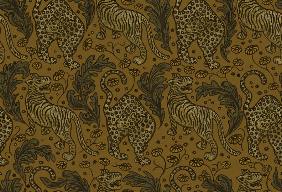 Year Of The Tiger, Saffron Mural Wallpaper
