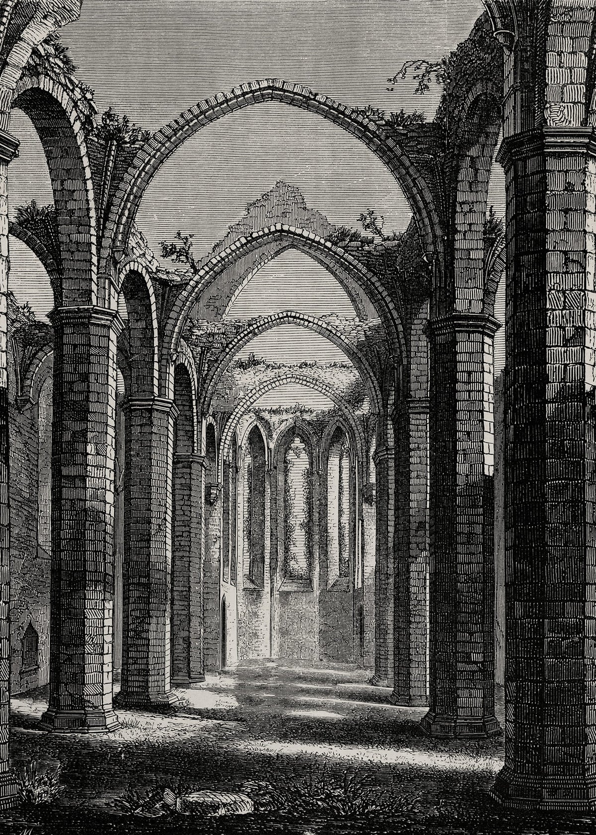 Gothic Arches, Vintage Mural Wallpaper - pure wallpaper artwork