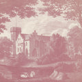 Swan Pond, Dusty Pink Mural Wallpaper - pure wallpaper artwork
