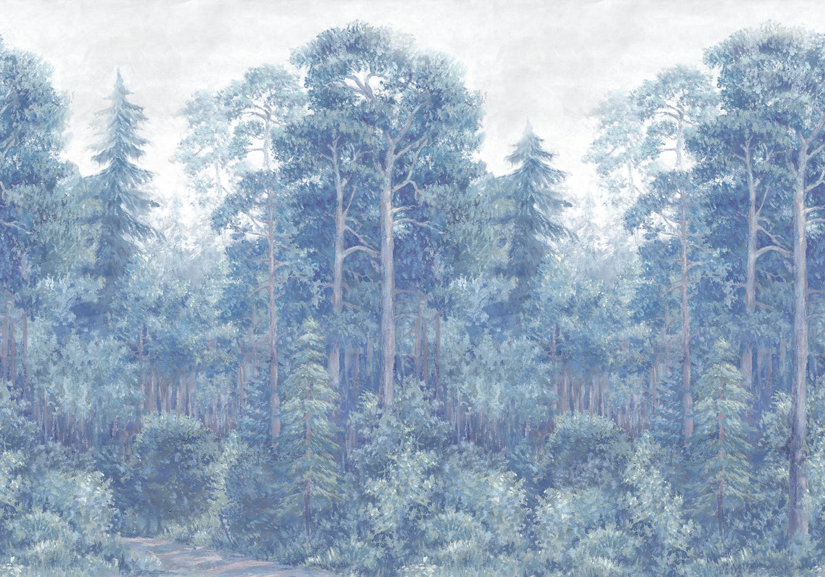 Green Wood, Mist Mural Wallpaper - pure wallpaper artwork