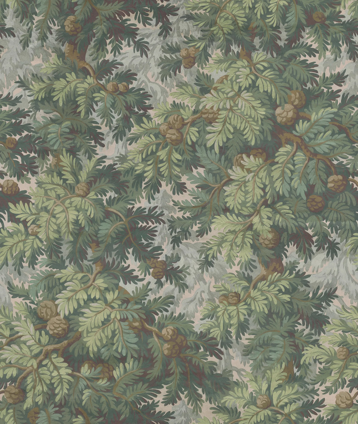 Spruce Forest, Green Mural Wallpaper - pure wallpaper artwork