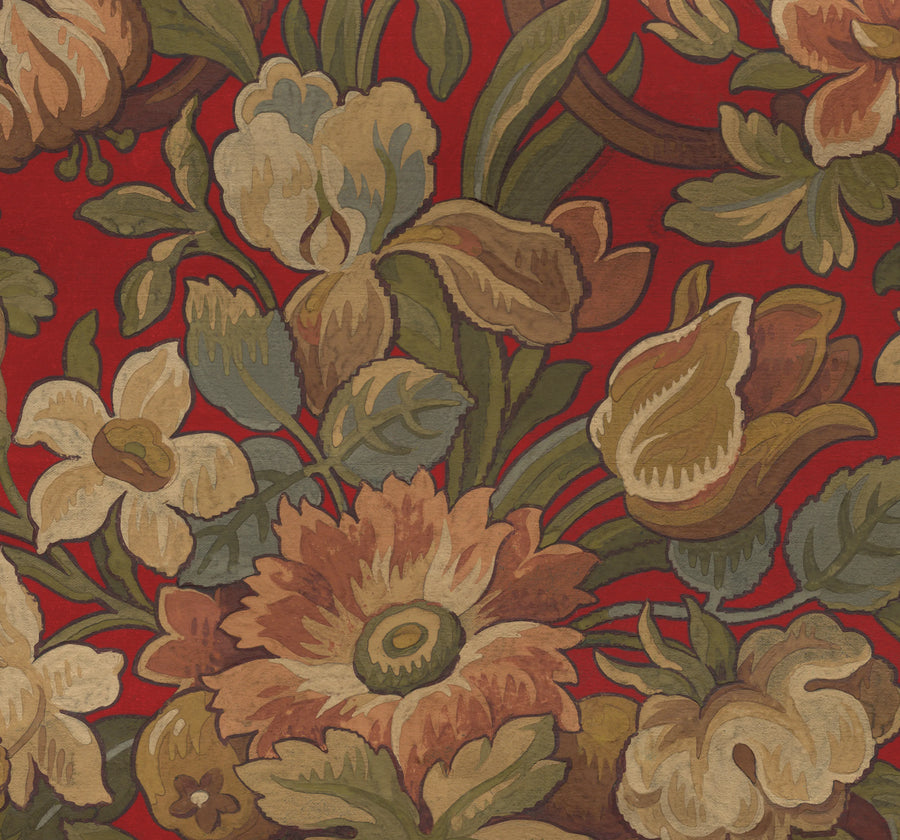 Vintage Flora, Velvet Mural Wallpaper