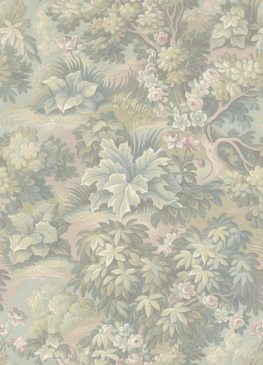 Blooming Park, Pastel Mural Wallpaper