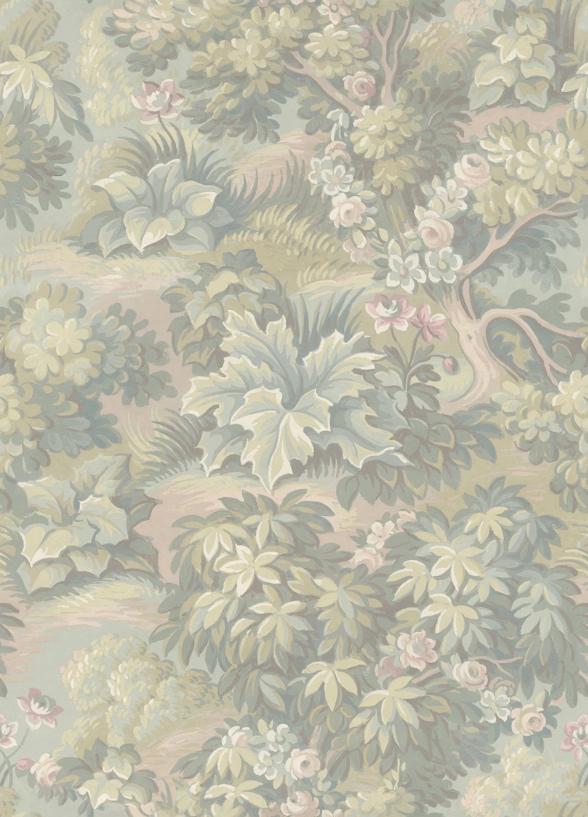 Blooming Park, Pastel Mural Wallpaper - pure wallpaper artwork