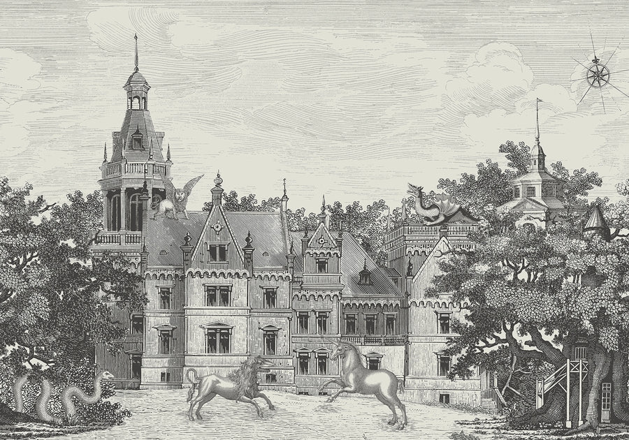 Fairyland, Graphite Mural Wallpaper