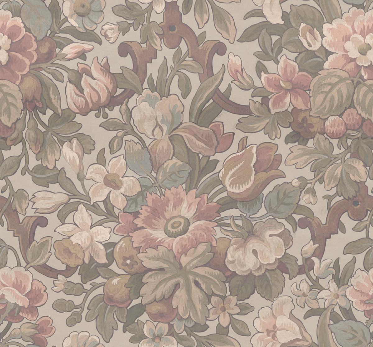 Vintage Garden, Pastel Mural Wallpaper - pure wallpaper artwork
