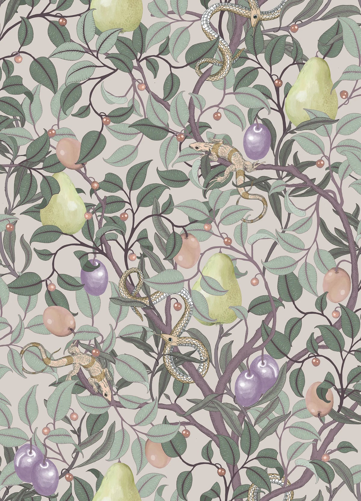 Fruit Garden, Pastel Mural Wallpaper - pure wallpaper artwork