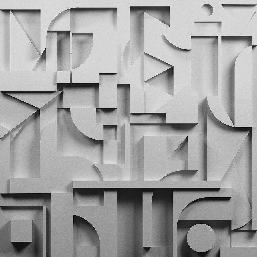 Caroline, Gray Mural Wallpaper