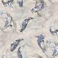 Koi, Blue Mural Wallpaper - pure wallpaper artwork