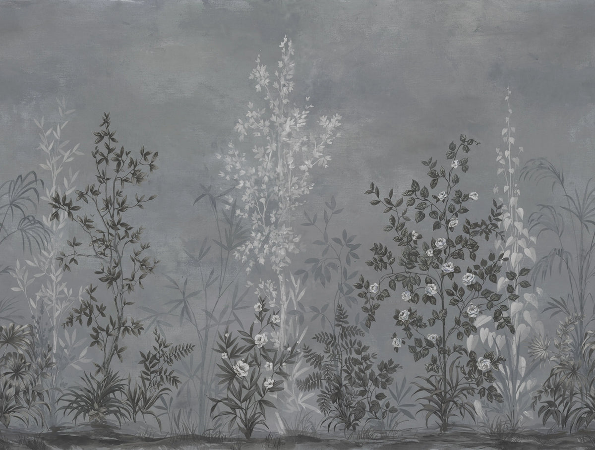 Chinoiserie Haze, Blue Mural Wallpaper - pure wallpaper artwork