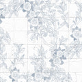 Rose Tiles, Blue Mural Wallpaper - pure wallpaper artwork