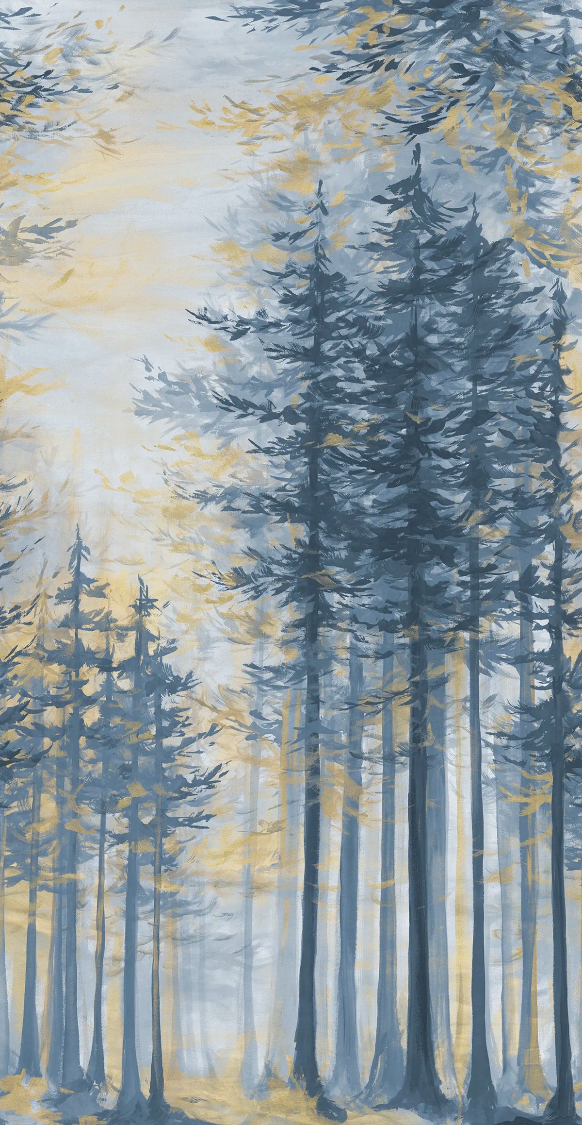 Daybreak, Blue Mural Wallpaper - pure wallpaper artwork