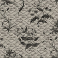 Floral Ripple Graphite Mural Wallpaper - pure wallpaper artwork