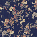Blooming Garden, Dark Blue Mural Wallpaper - pure wallpaper artwork