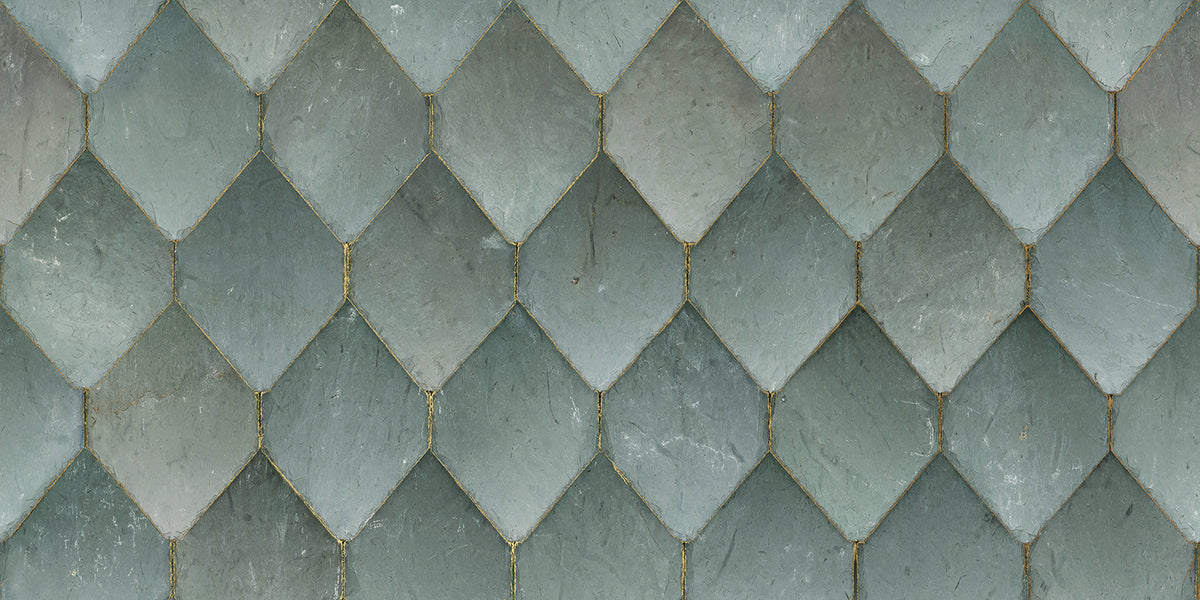 Osaka Tiles, Emerald Mural Wallpaper - pure wallpaper artwork