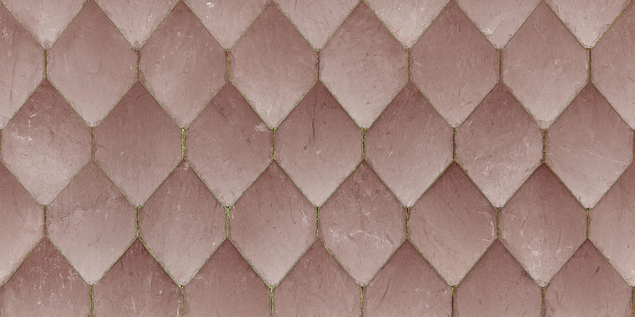 Osaka Tiles, Pink Mural Wallpaper