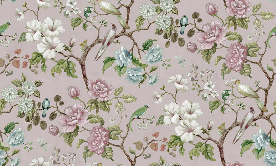 Grandiflora, Soft Pink Mural Wallpaper