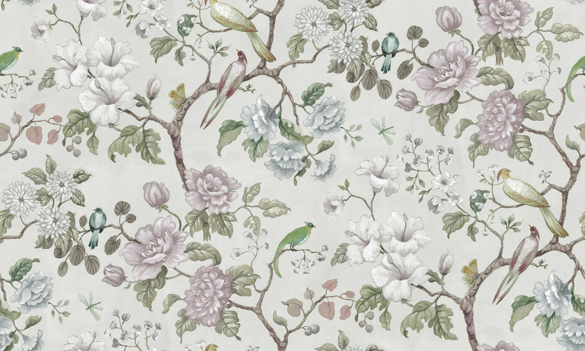 Grandiflora, Pearl Mural Wallpaper - pure wallpaper artwork