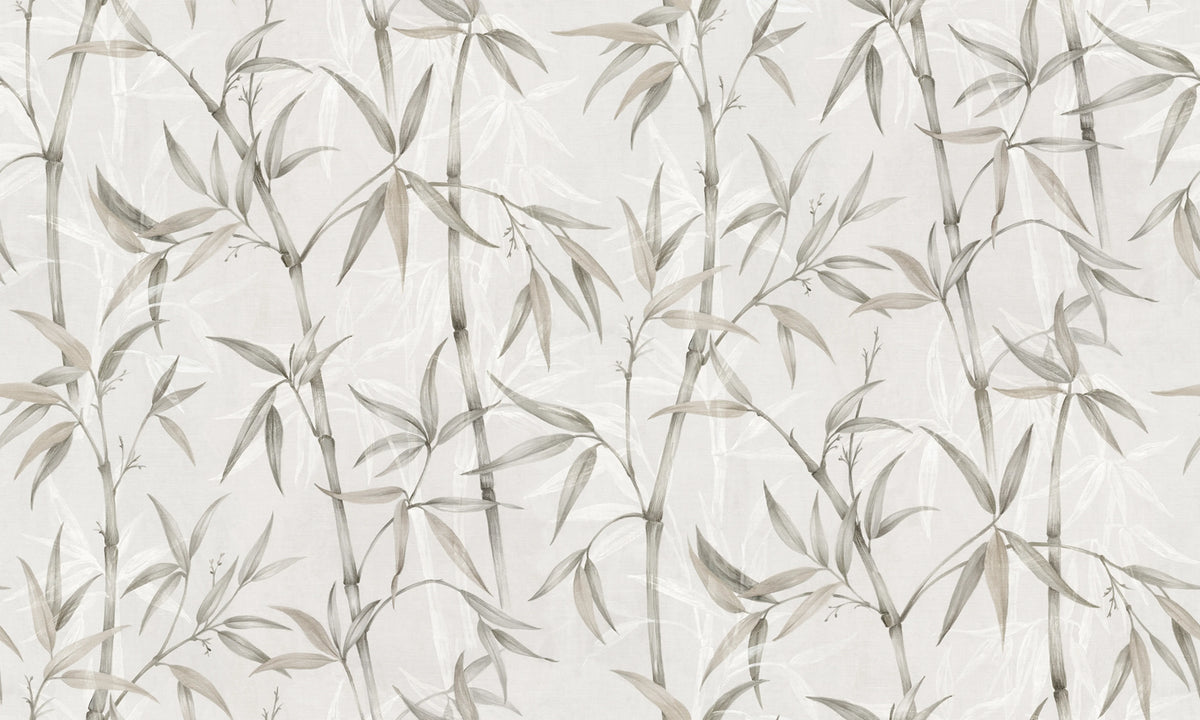 Bamboo Garden Pearl Mural Wallpaper - pure wallpaper artwork