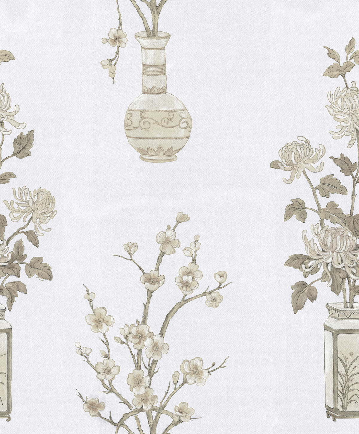 Japanese Vases Pearl Mural Wallpaper - pure wallpaper artwork