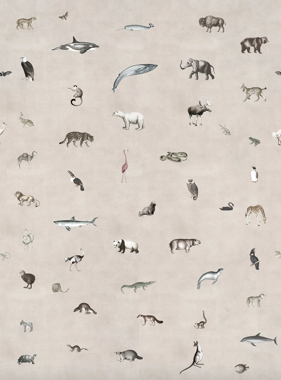 Wildlife Sand Mural Wallpaper