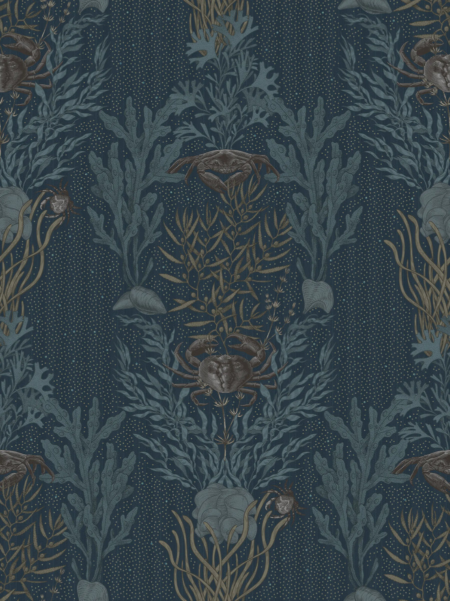 Claws & Clams, Ocean Blue Mural Wallpaper