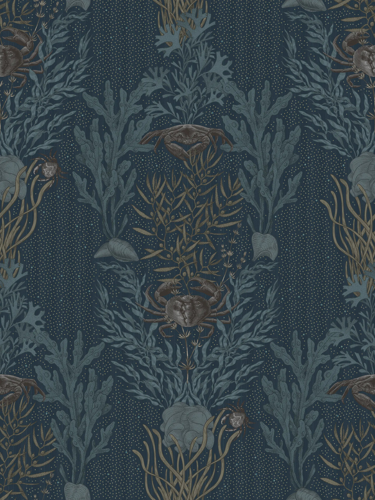Claws & Clams, Ocean Blue Mural Wallpaper - pure wallpaper artwork