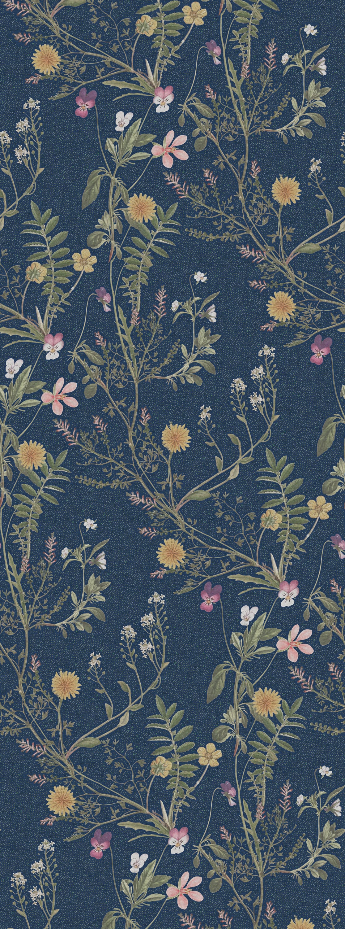 Storm Flowers, Ocean Blue Mural Wallpaper - pure wallpaper artwork
