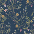 Storm Flowers, Ocean Blue Mural Wallpaper - pure wallpaper artwork