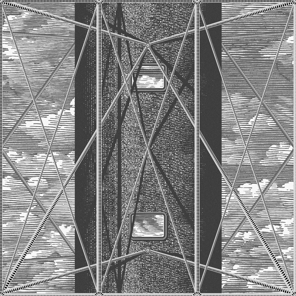 Skyrise, Graphite Mural Wallpaper - pure wallpaper artwork