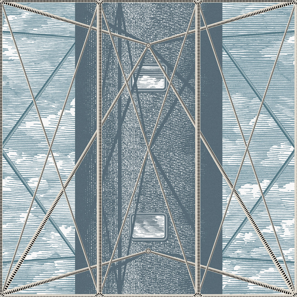 Skyrise, Lightblue Mural Wallpaper - pure wallpaper artwork