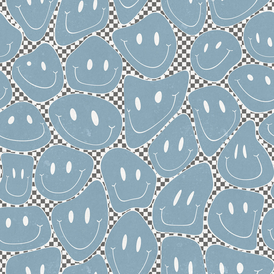 Happy Rebel, Blue Chess Mural Wallpaper