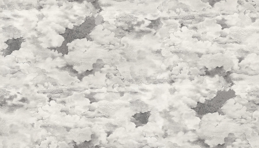 Chubby Clouds, Vintage Mural Wallpaper