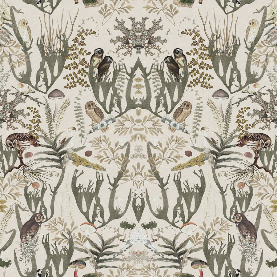 The Swedish Forest Mini, White Mural Wallpaper